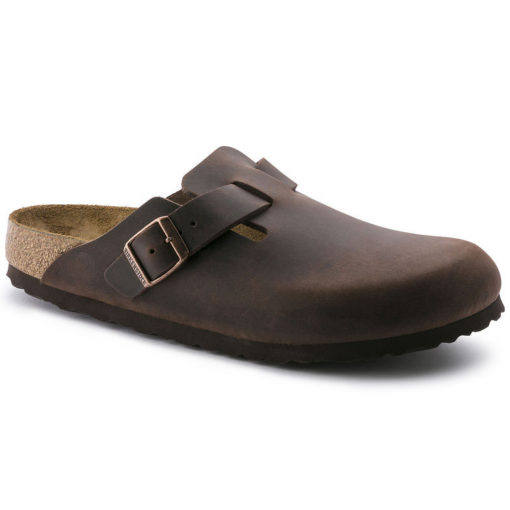 Birkenstock Boston Soft-Footbed Habana Oiled Leather Narrow