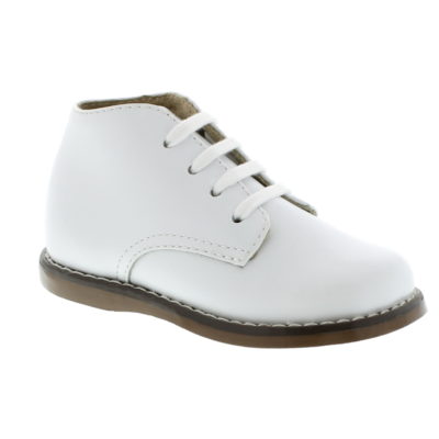 Footmates Kid's Todd White Leather