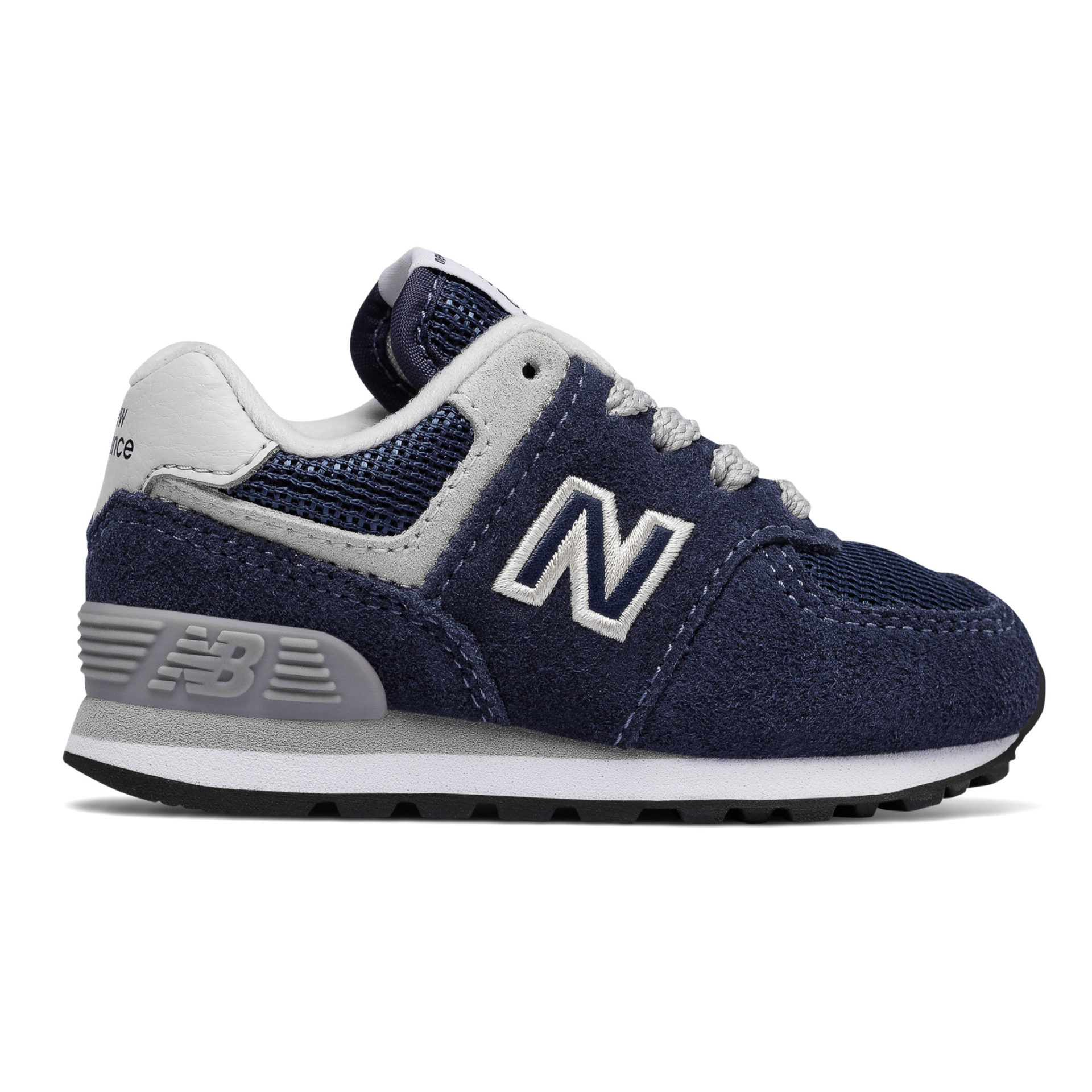 New Balance 574 Navy/Grey Infant Tie | Laurie's Shoes