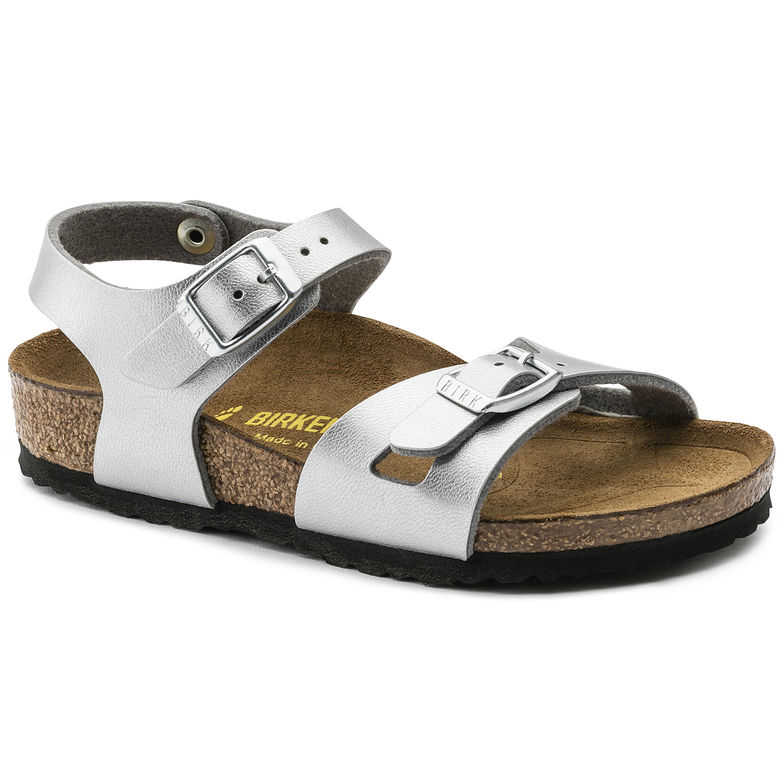 kids silver birkenstock