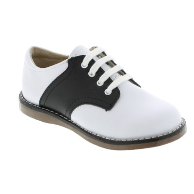 Footmates Kid's Cheer Black and White Leather