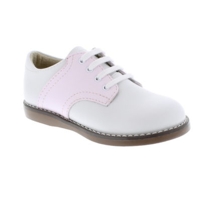 Footmates Kid's Cheer Rose and White Leather
