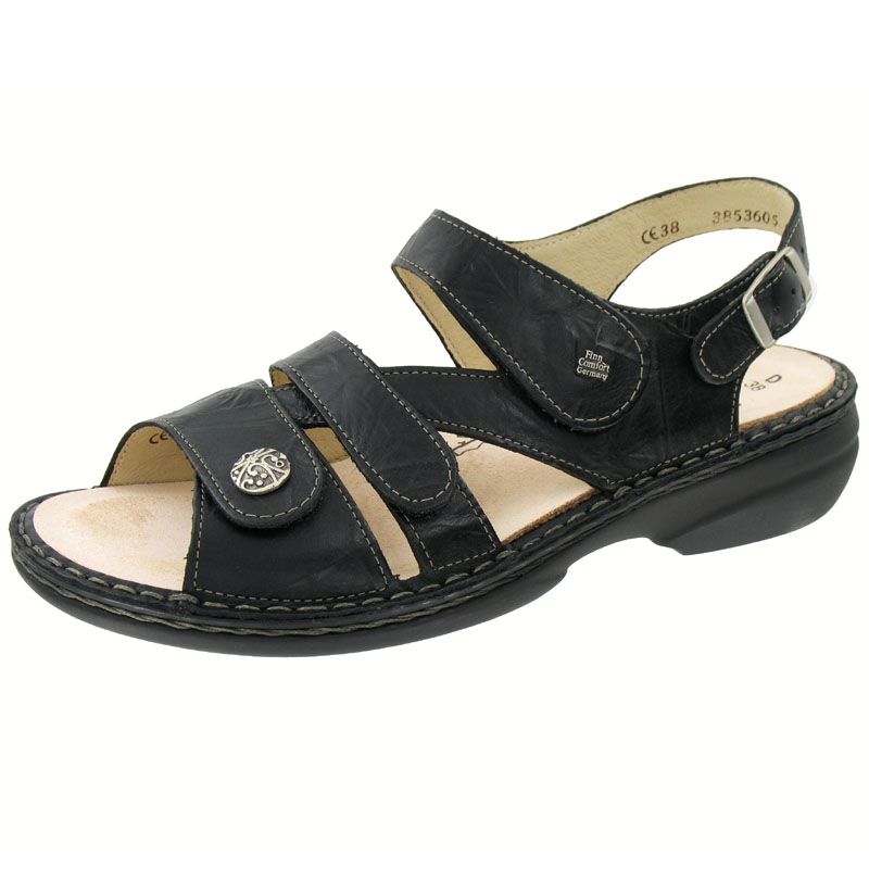 Finn Comfort Women's Soft Gomera Black Leather | Laurie's Shoes