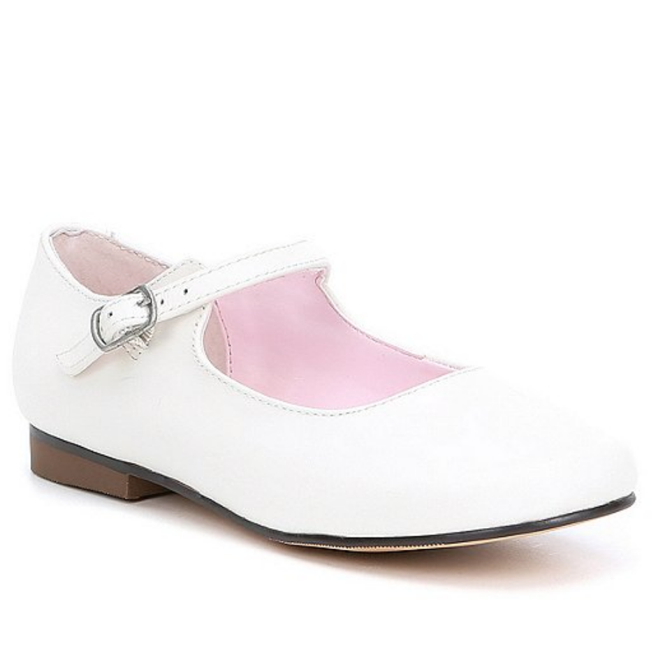 Nina Bonnett White Leather Big Kid's | Laurie's Shoes