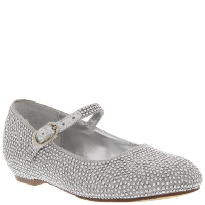 Nina Kid's Zelia T Silver Satin Studs