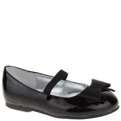 Nina Kid's Pegasus Flat T Black Patent