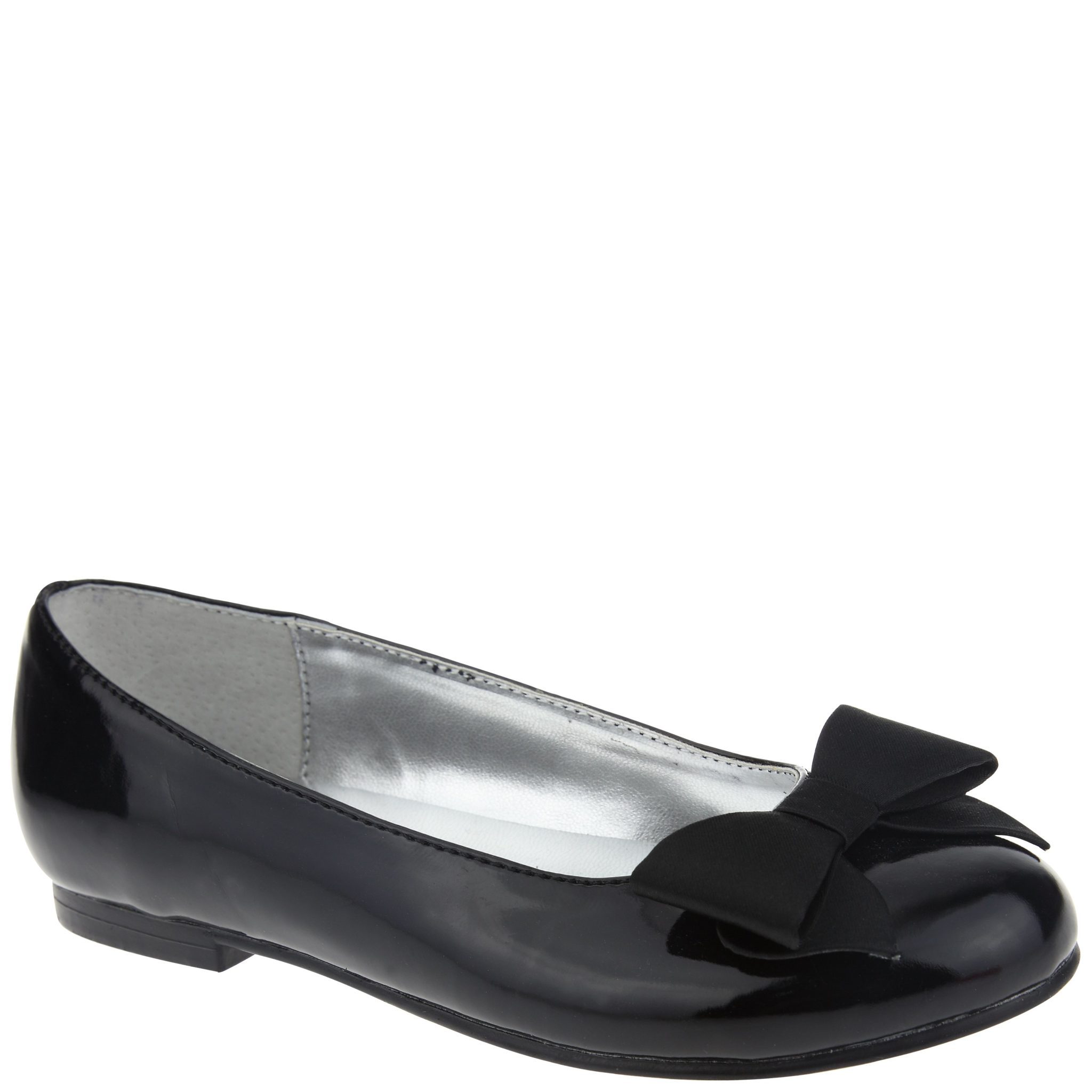 black patent ballet flat