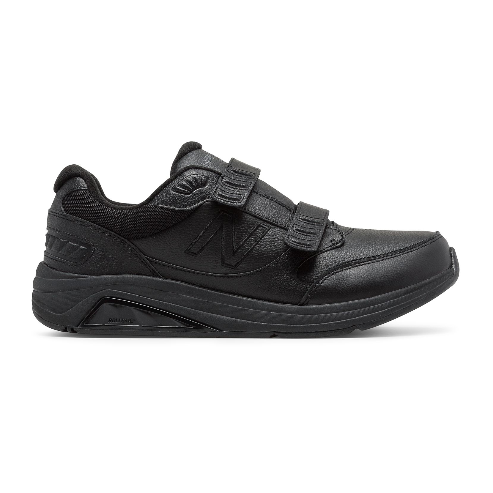 New Balance Men's 928v3 Hook and Loop Black Leather | Laurie's Shoes