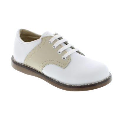 Footmates Kid's Cheer Ecru and White Leather