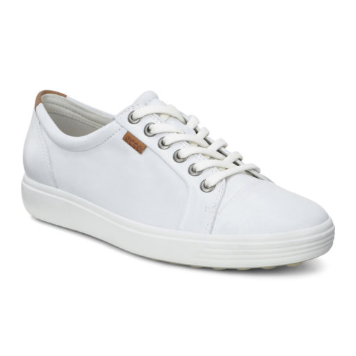 ECCO Women's Soft 7 Sneaker White Leather