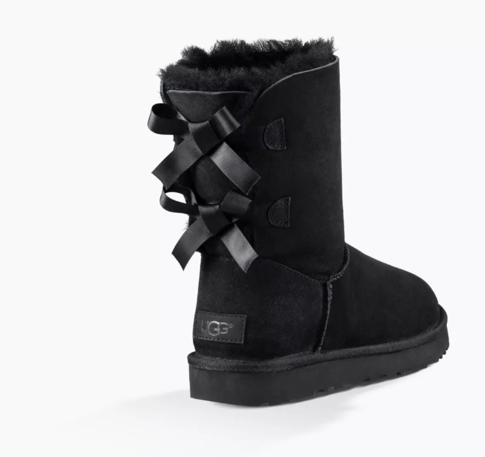 black ribbon ugg boots