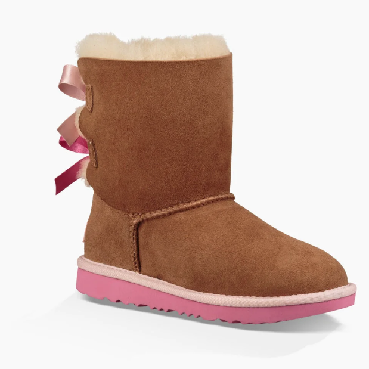 Ugg Bailey Bow II Kid's Chestnut/Pink