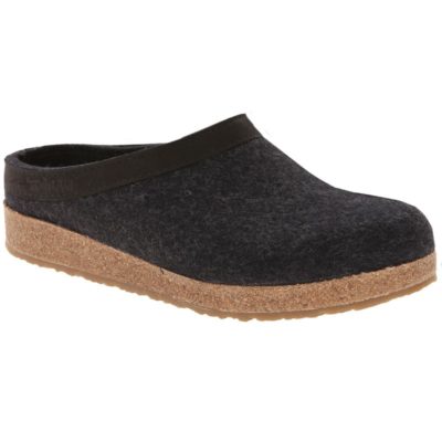 Haflinger GZL Grizzly Wool Clog Charcoal