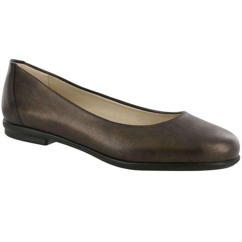 bronze flats for women