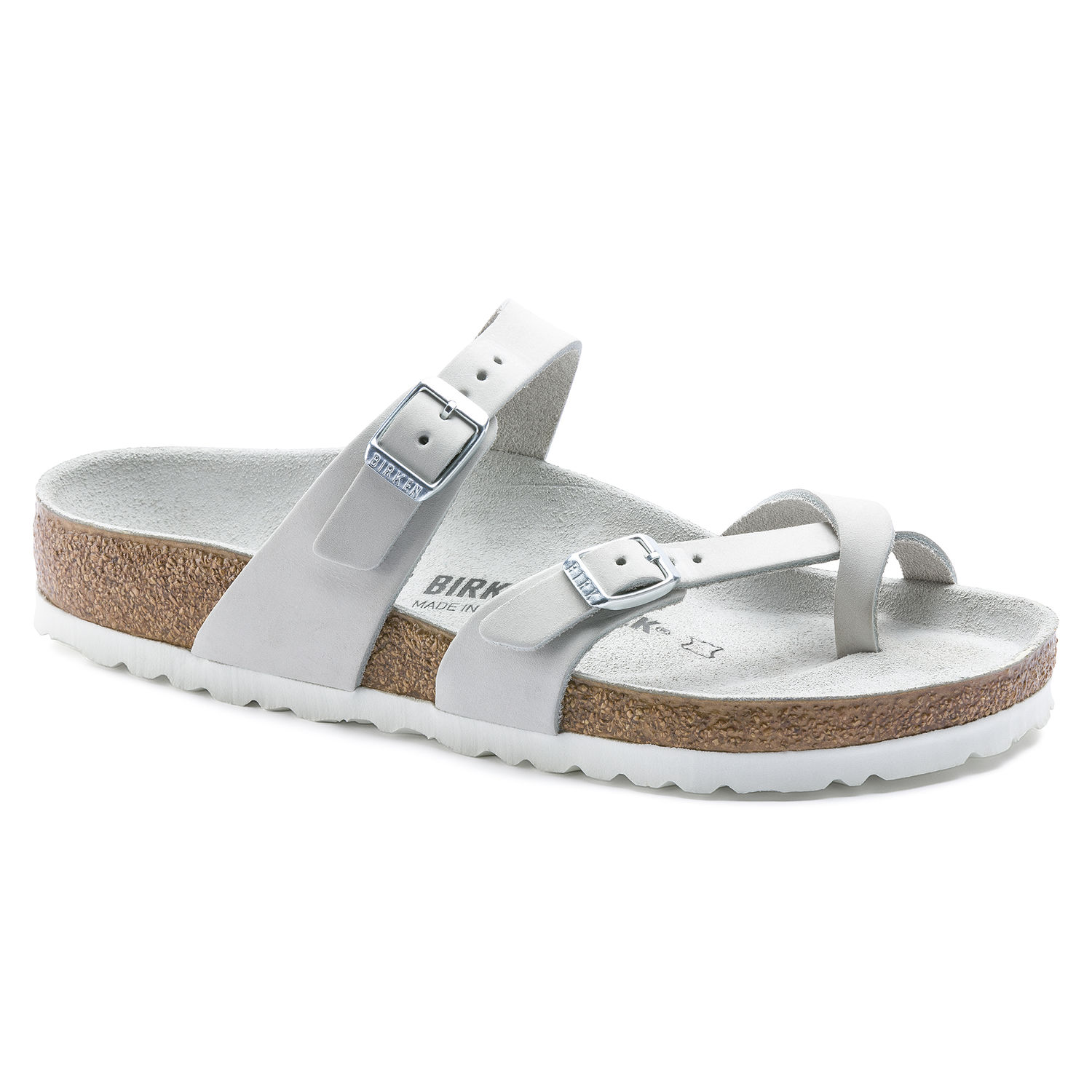 Birkenstock Women's Mayari Nubuck Leather White | Laurie's Shoes