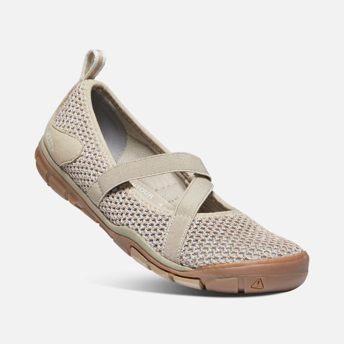 Keen Women's Hush Knit Mary Jane Plaza Taupe/Silver Birch Laurie's Shoes