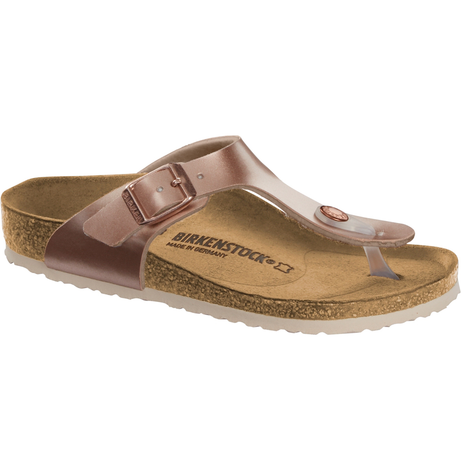 metallic birkenstock sandals