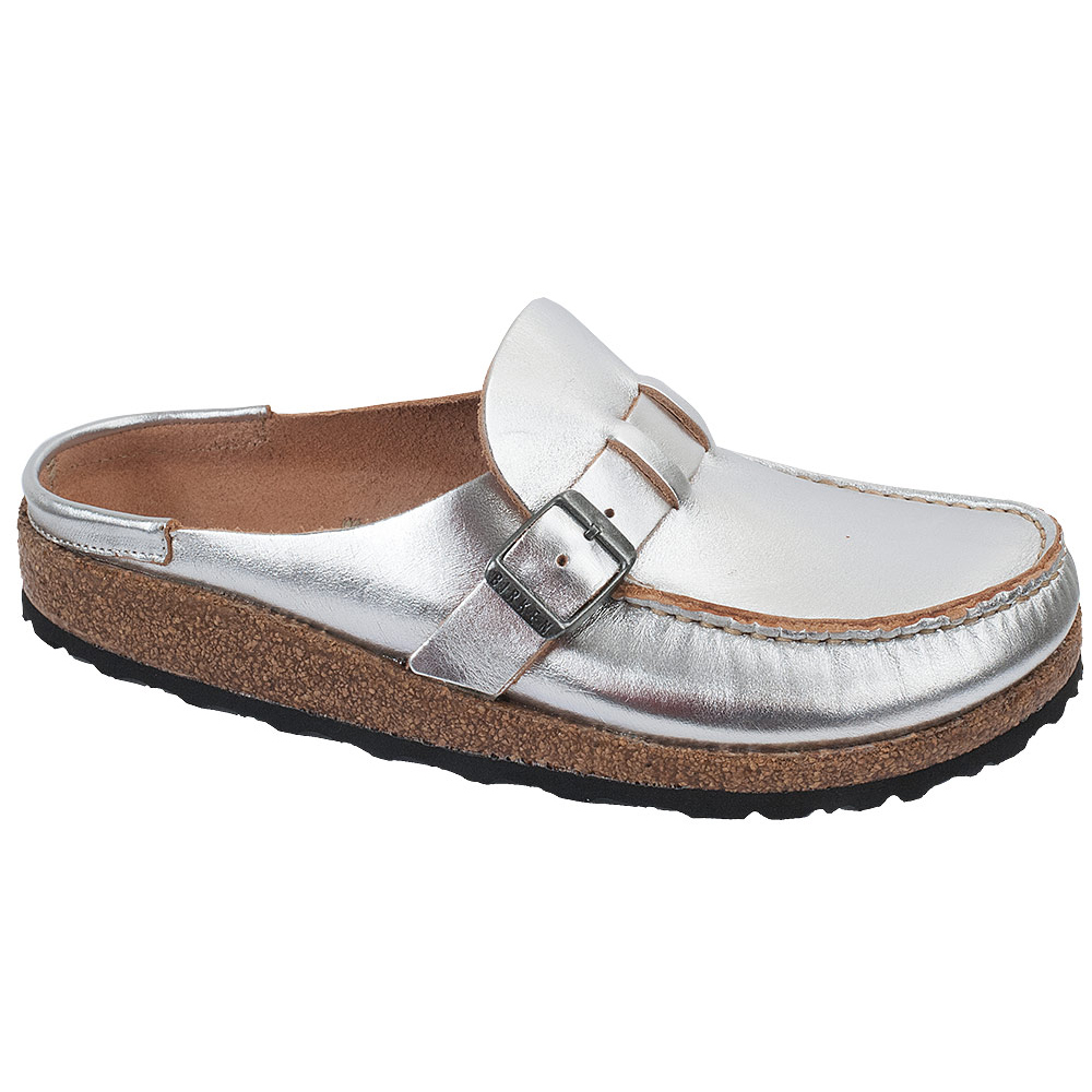 birkenstock black silver buckle