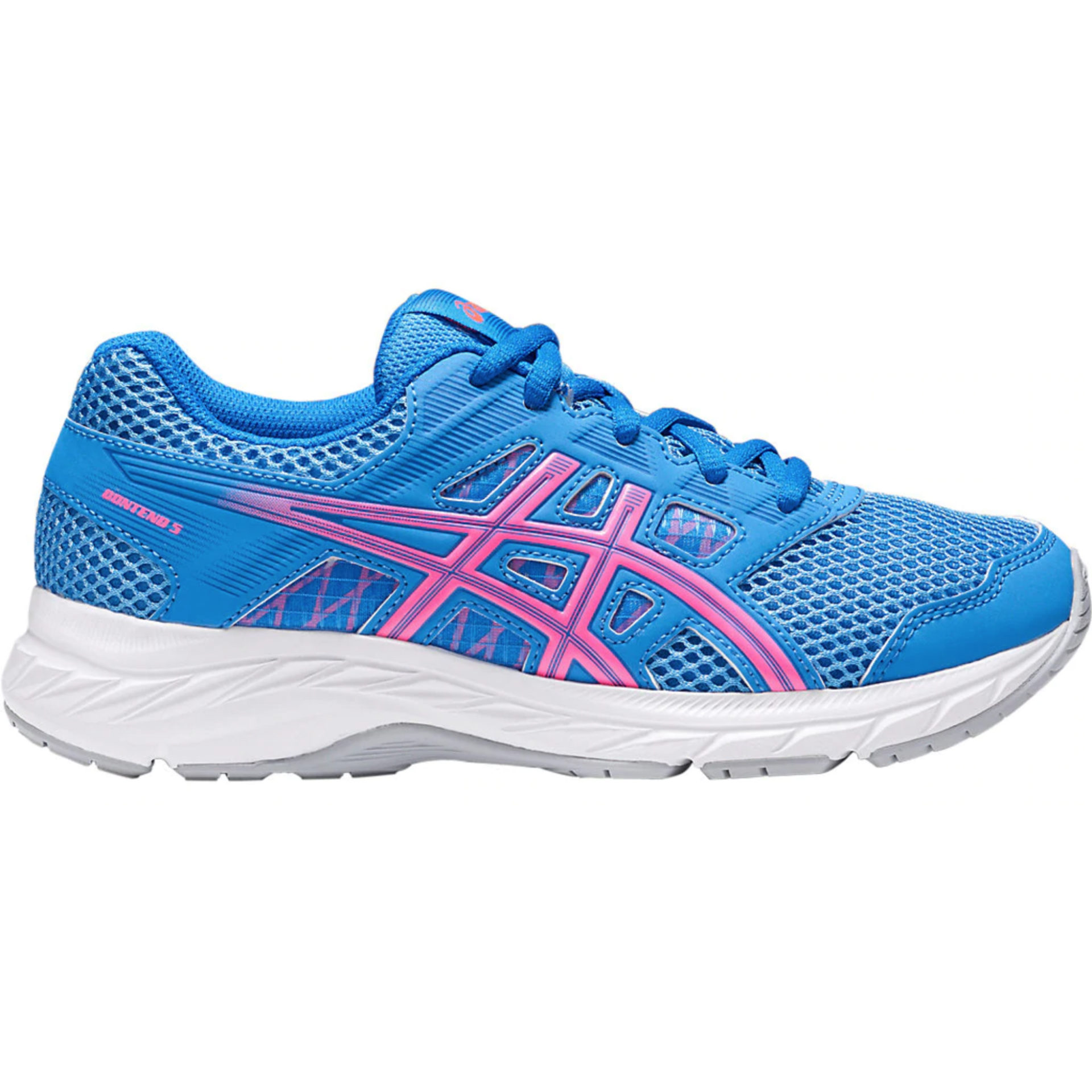 blue and pink asics