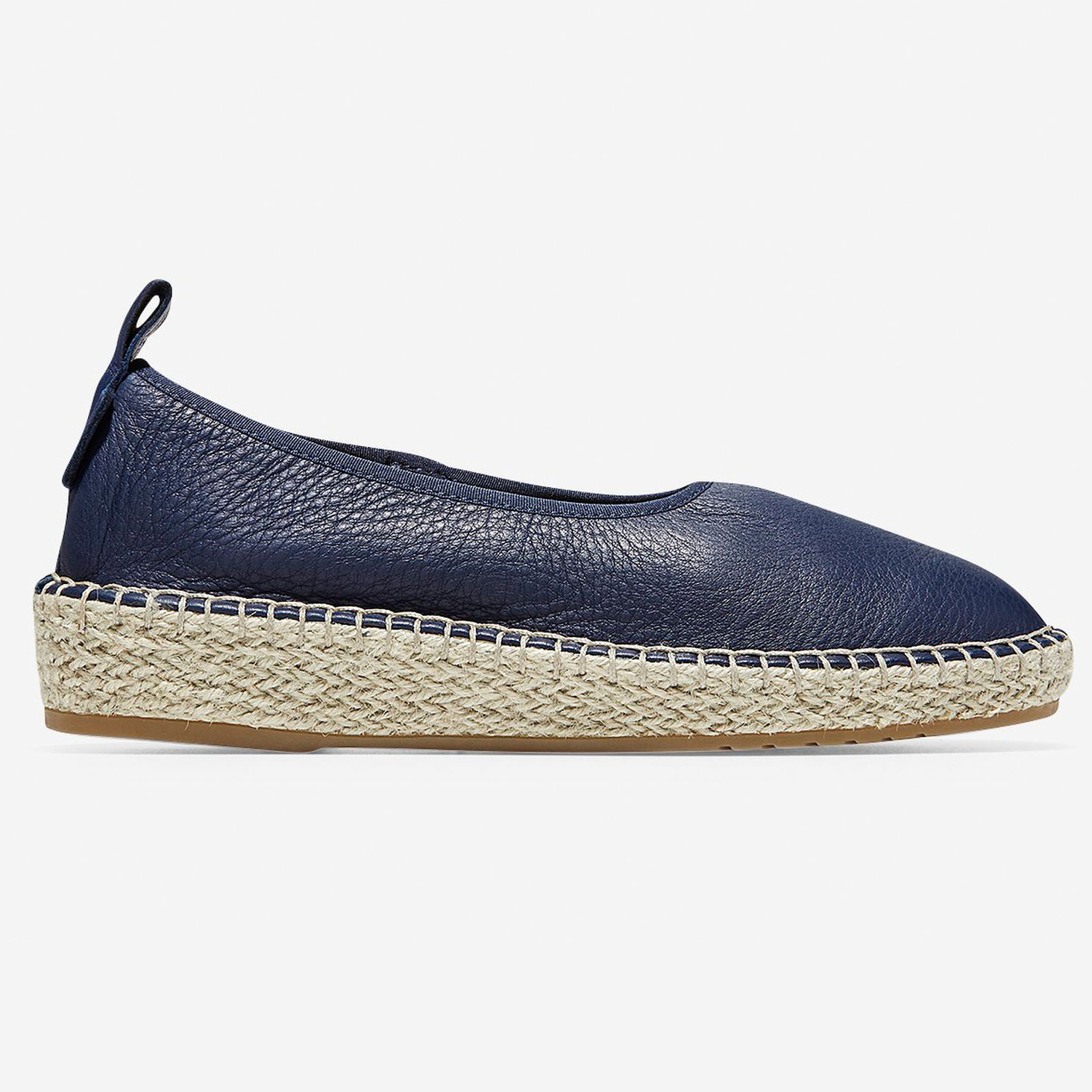 Cole Haan Women's Cloudfeel Espadrille Marine Blue Leather-Natural Jute