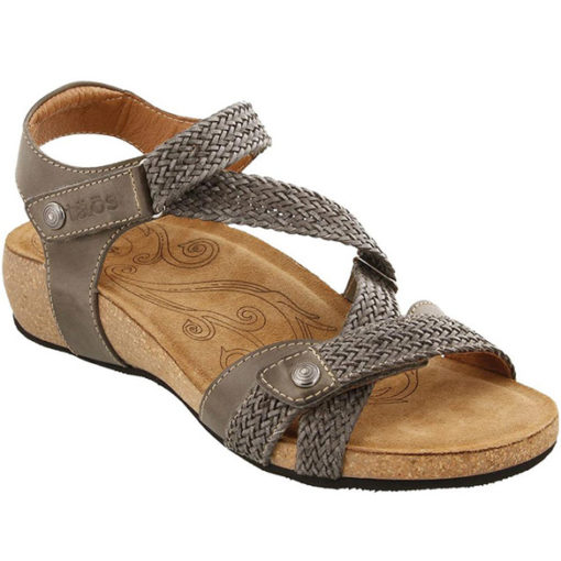 Taos Women's Trulie Sandal Dark Grey Leather