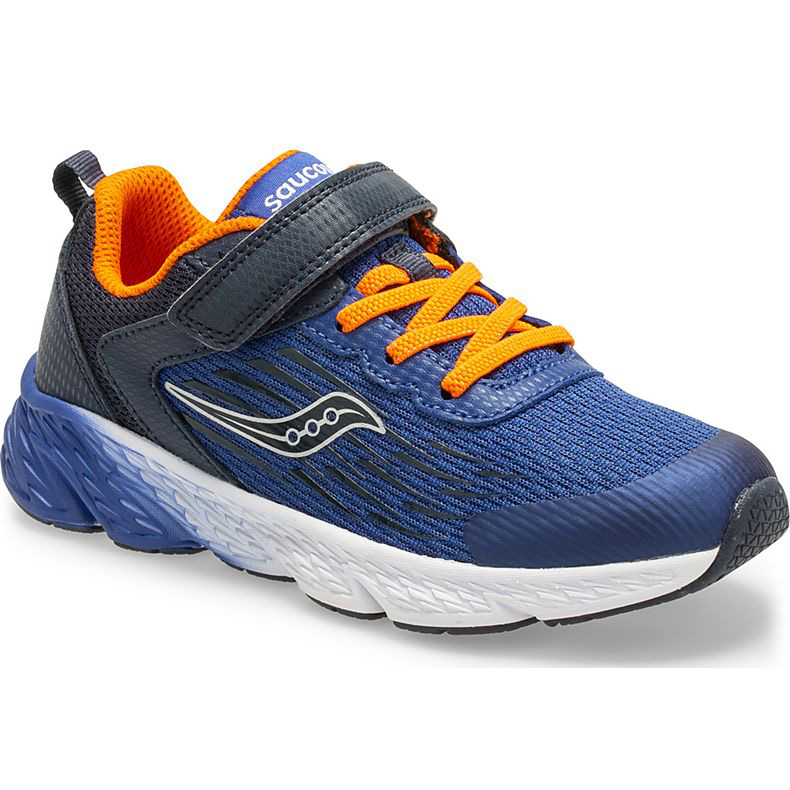 Saucony Kid's Wind A/C Sneaker Navy/Orange | Laurie's Shoes