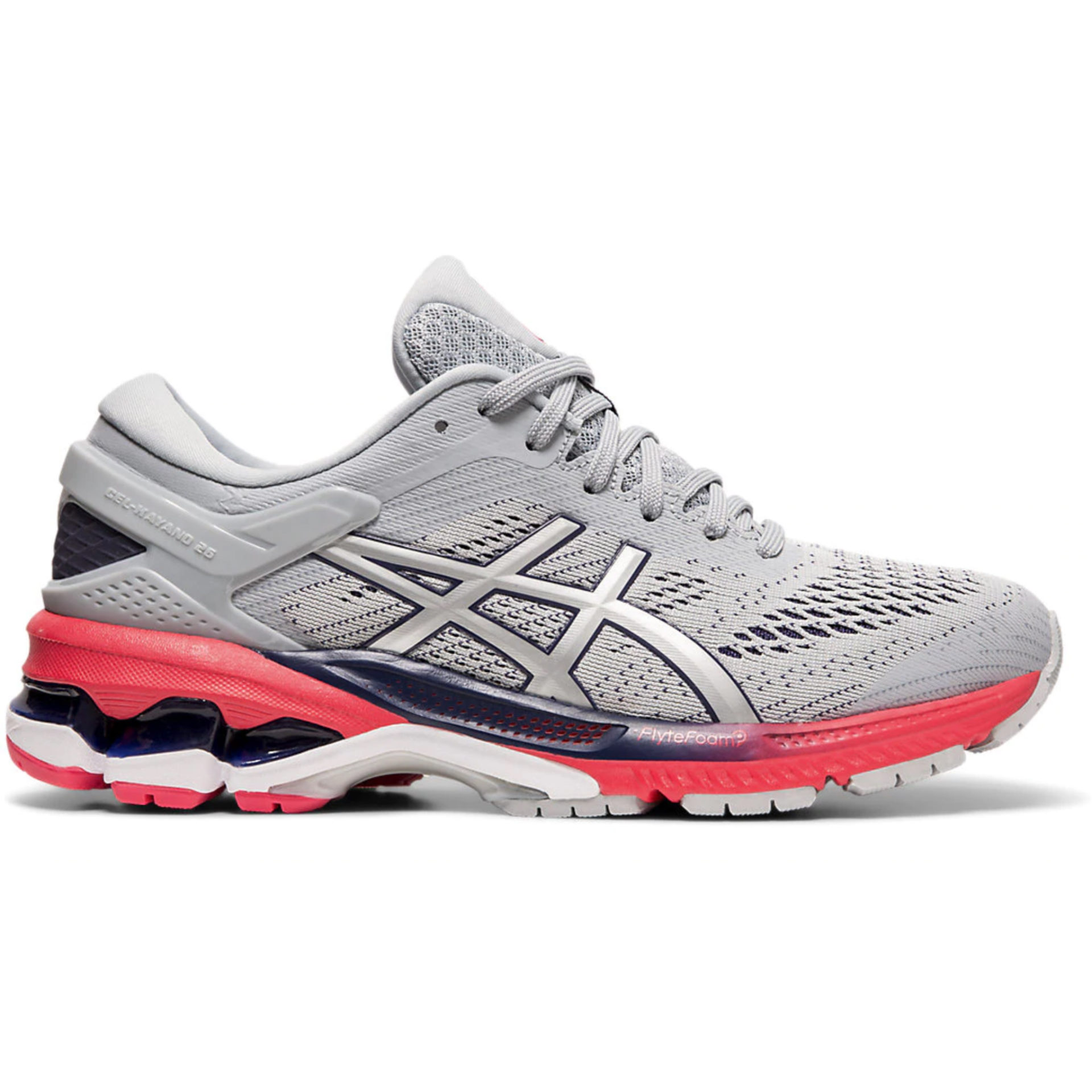 Asics Women's GEL-Kayano 26 Piedmont Grey/Silver | Laurie's Shoes