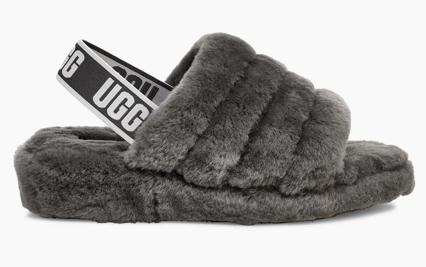 charcoal ugg slides