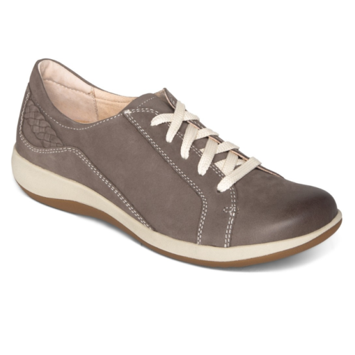 Aetrex Women's Dana Lace Up Oxford Warm Grey | Laurie's Shoes