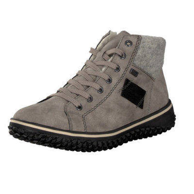 grey rieker ankle boots