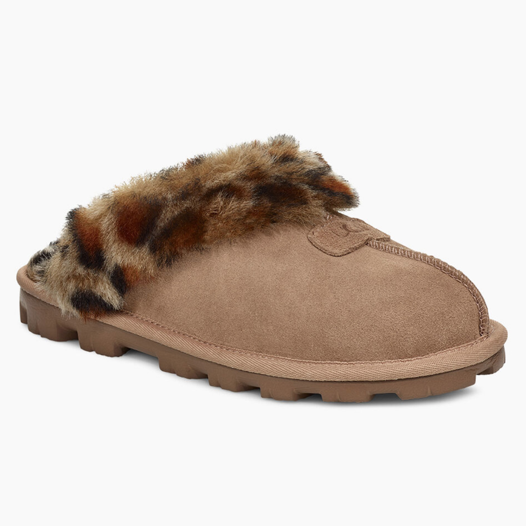 UGG Women's Coquette Leopard Clog Slippers Amphora | Laurie's Shoes