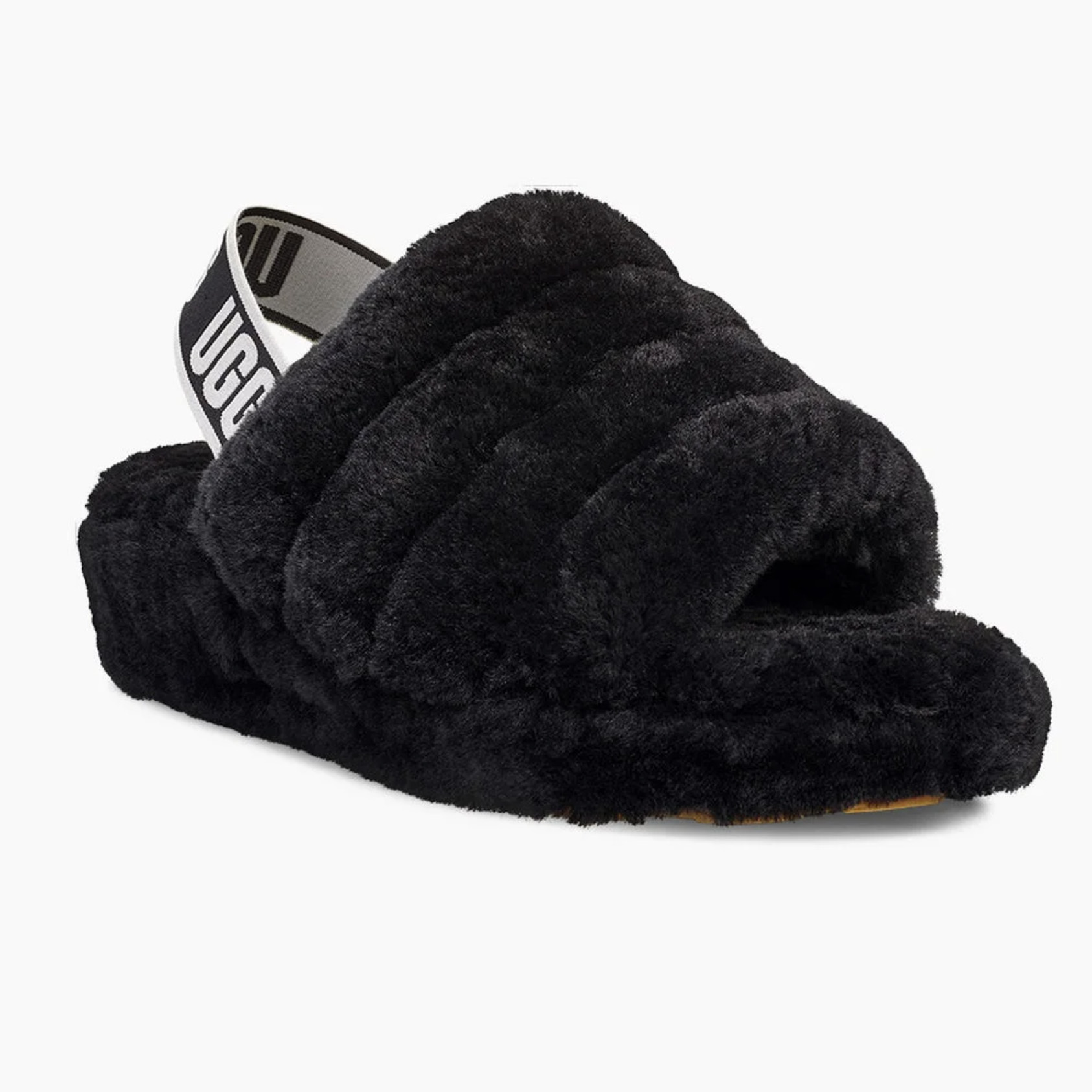 black furry uggs