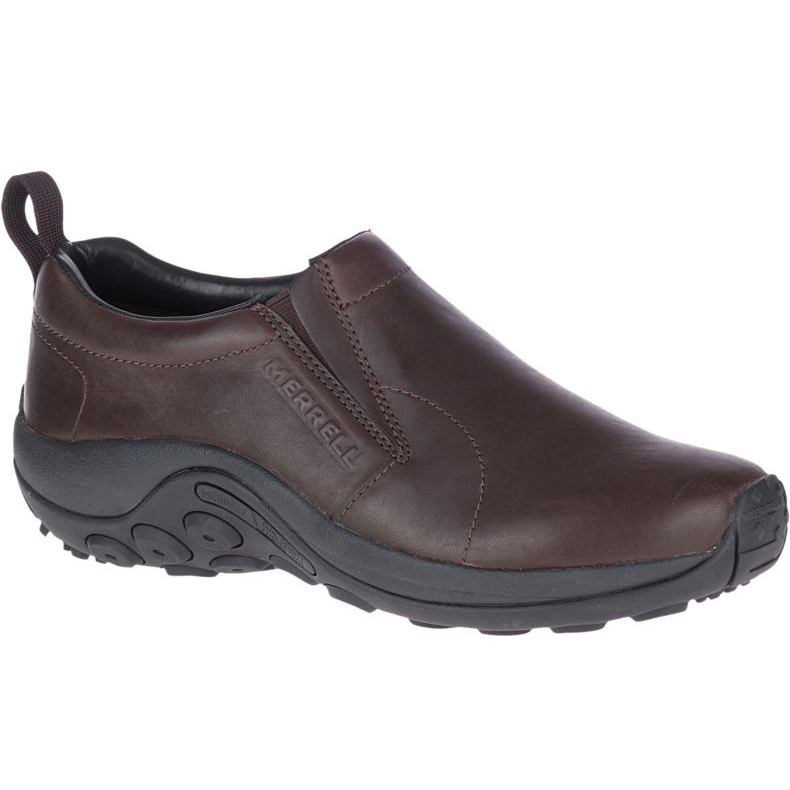 men's merrell jungle moc leather mahogany brown