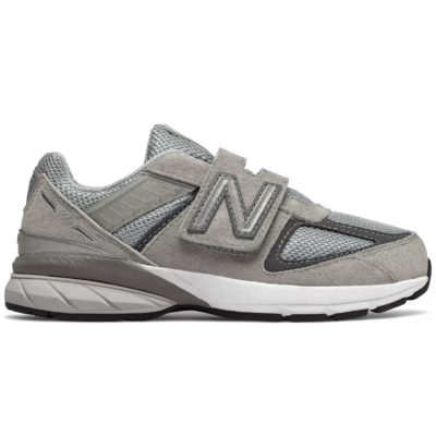 New Balance Kid's 990v5 Grey Hook & Loop