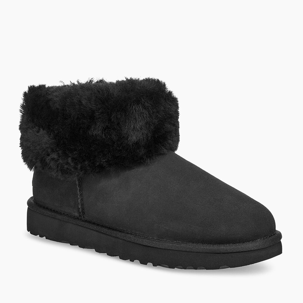 black furry sheepskin uggs