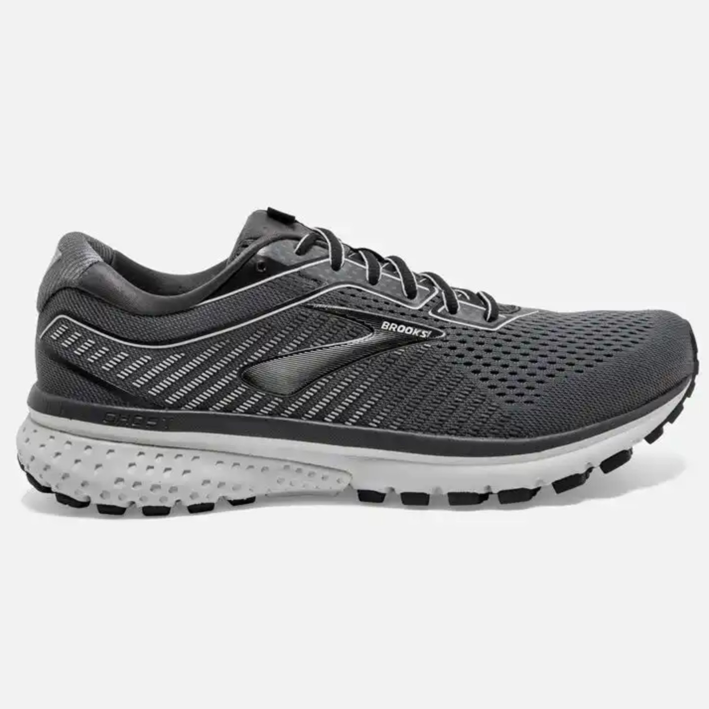 Brooks Men's Ghost 12 Running Shoe Black/Grey | Laurie's Shoes