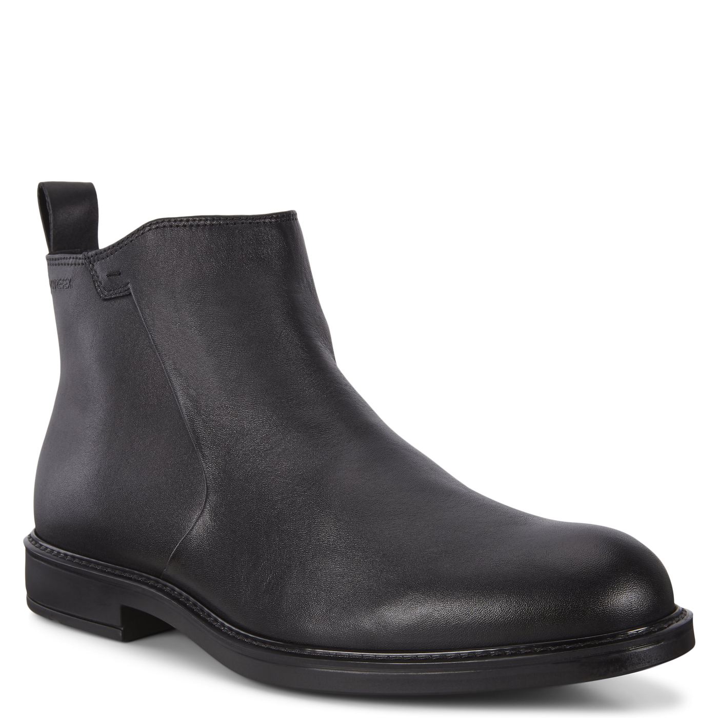 ecco black leather ankle boots