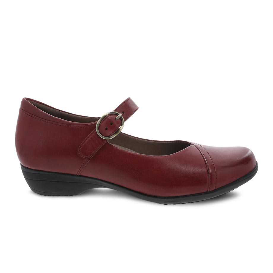 Dansko Women's Fawna Red Burnished Full Grain | Laurie's Shoes