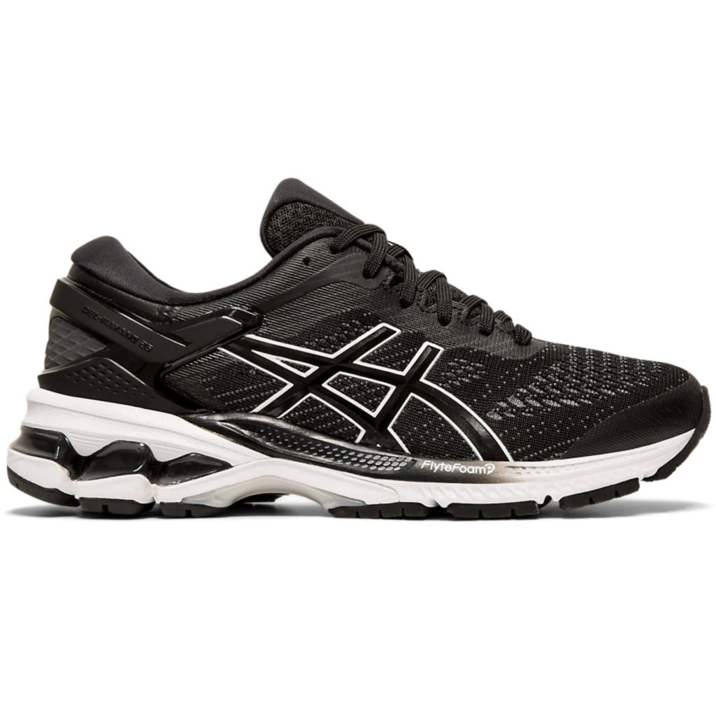 Asics Women's GEL-Kayano 26 (D) Black/White | Laurie's Shoes