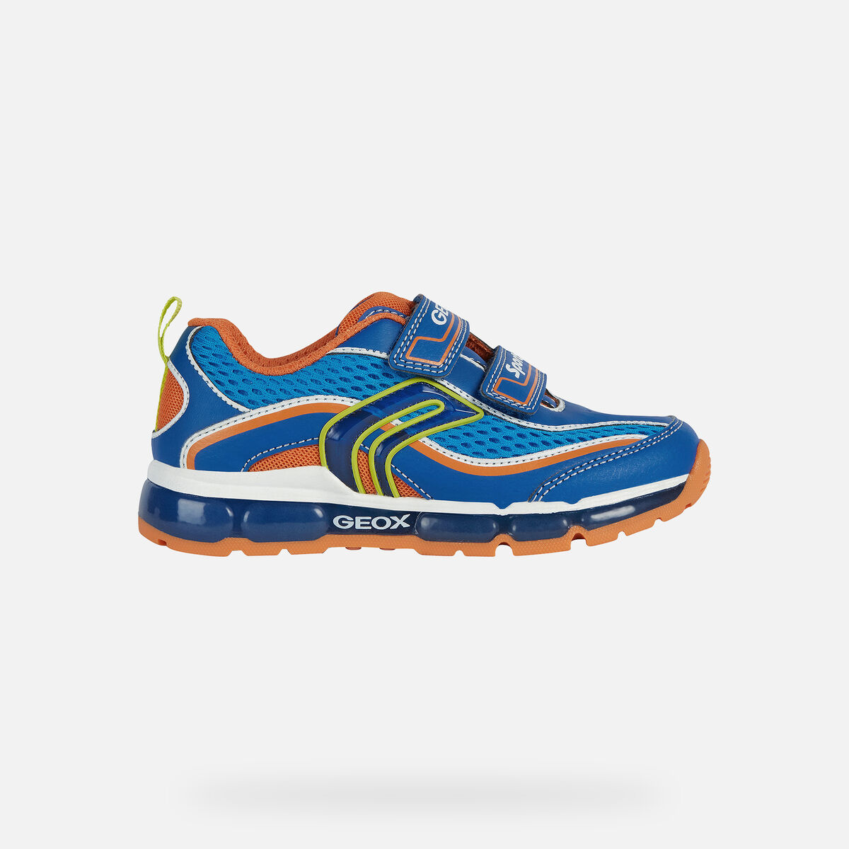orange and royal blue sneakers