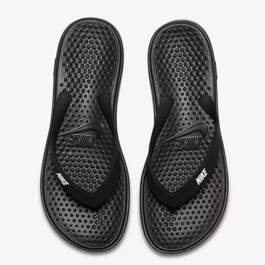 Nike Kid's Solay Flip Flop Sandals Black/White | Laurie's Shoes