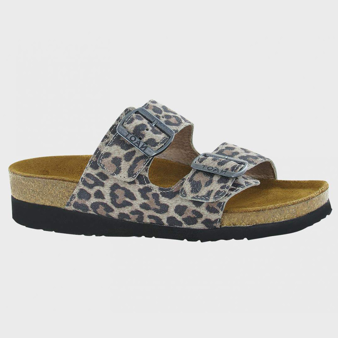 cheetah footbed sandals