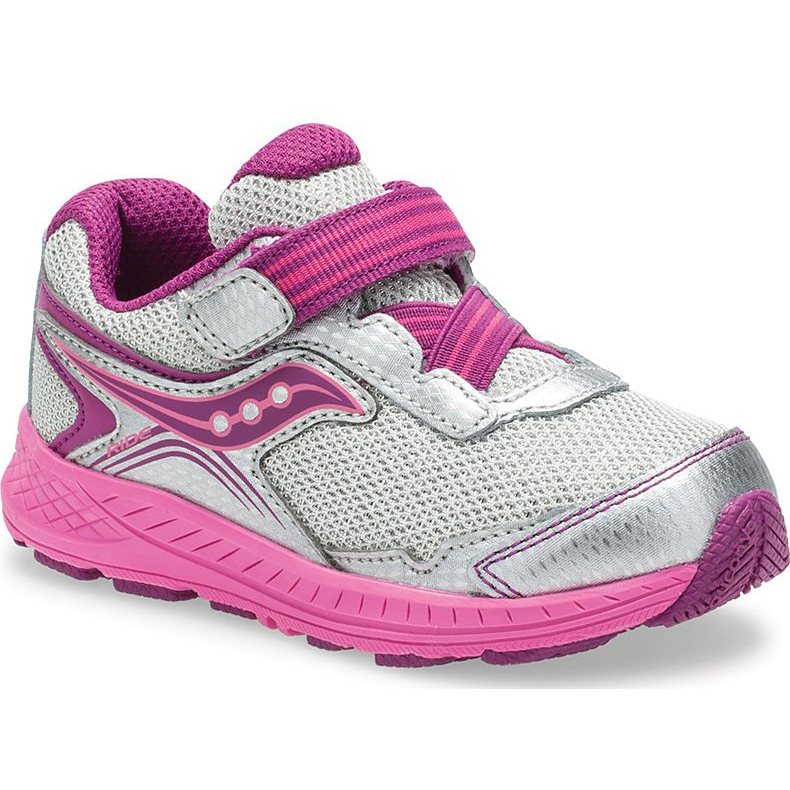 Saucony Kid's Ride 10 Sneaker Silver 