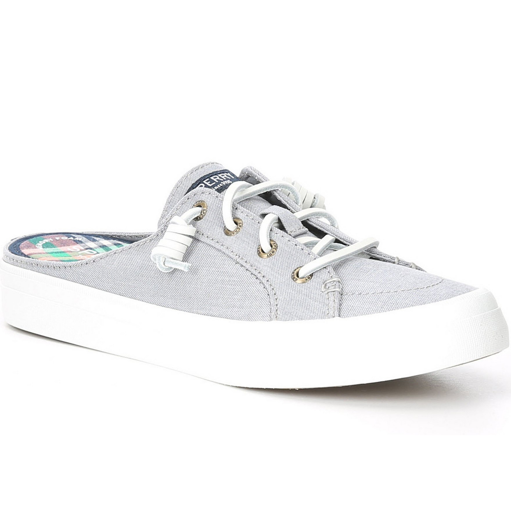 Crest Vibe Chambray Mule Sneaker Grey 