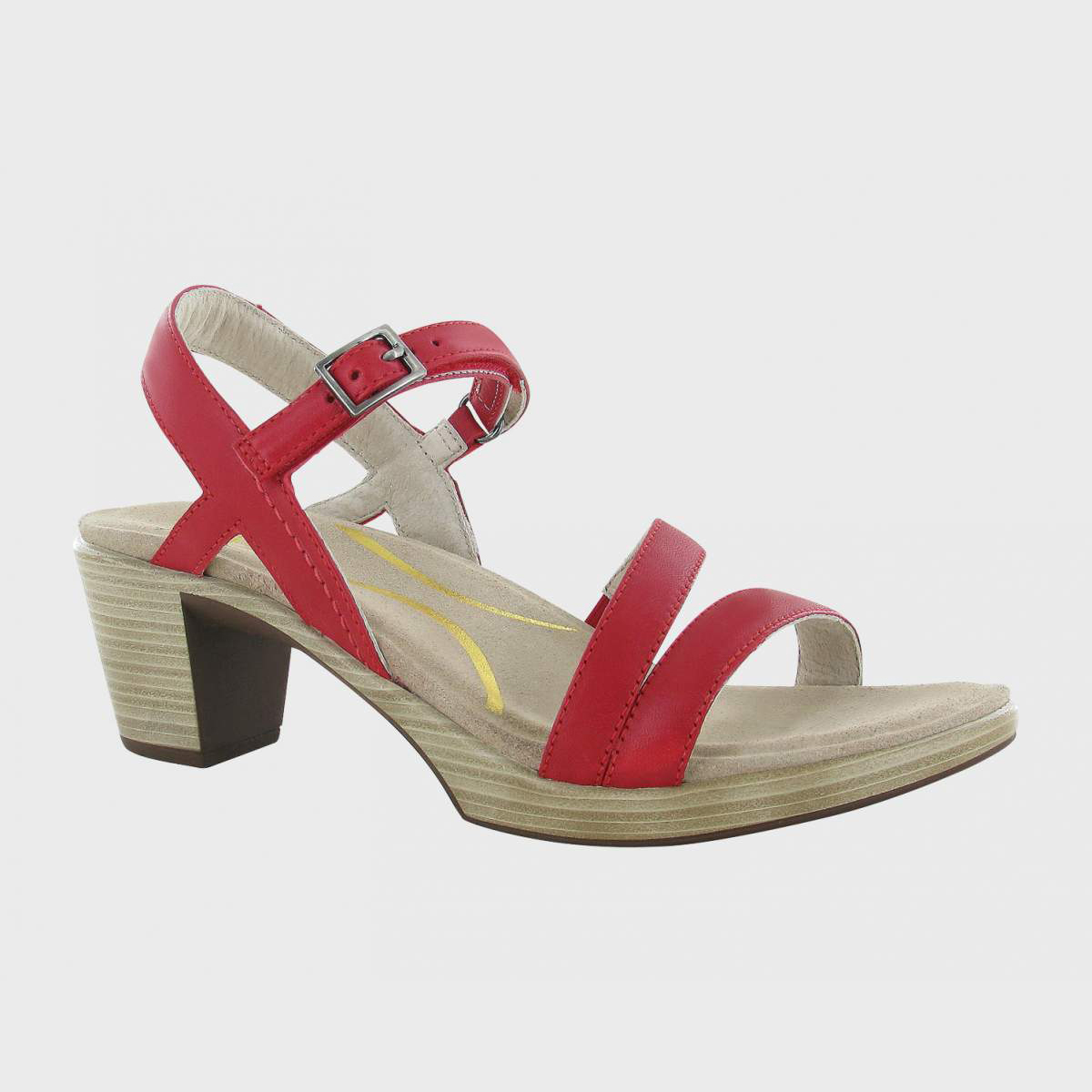 naot red sandals