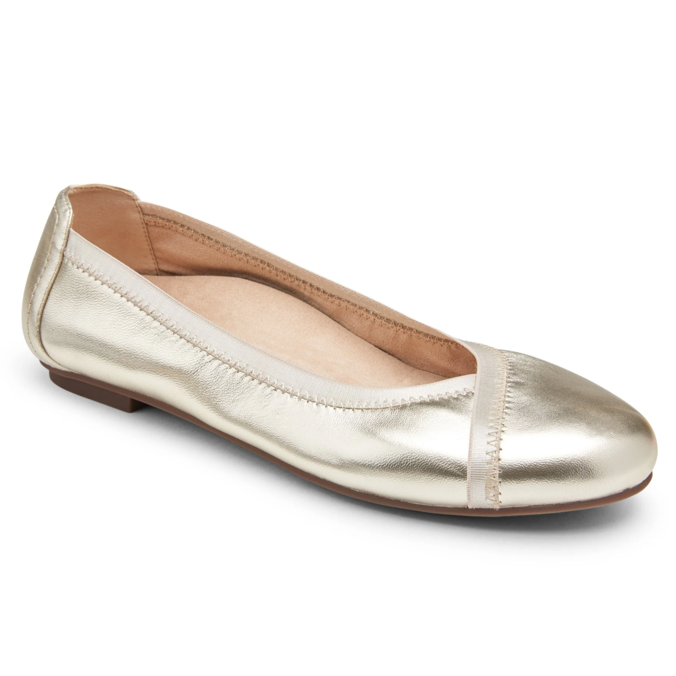 Vionic Women's Caroll Ballet Flat Champagne | Laurie's Shoes