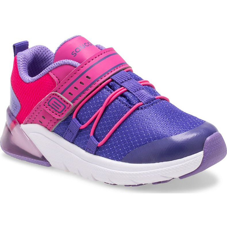 Saucony Little Kid's Flash Glow 2.0 Jr. Sneaker Purple/Pink