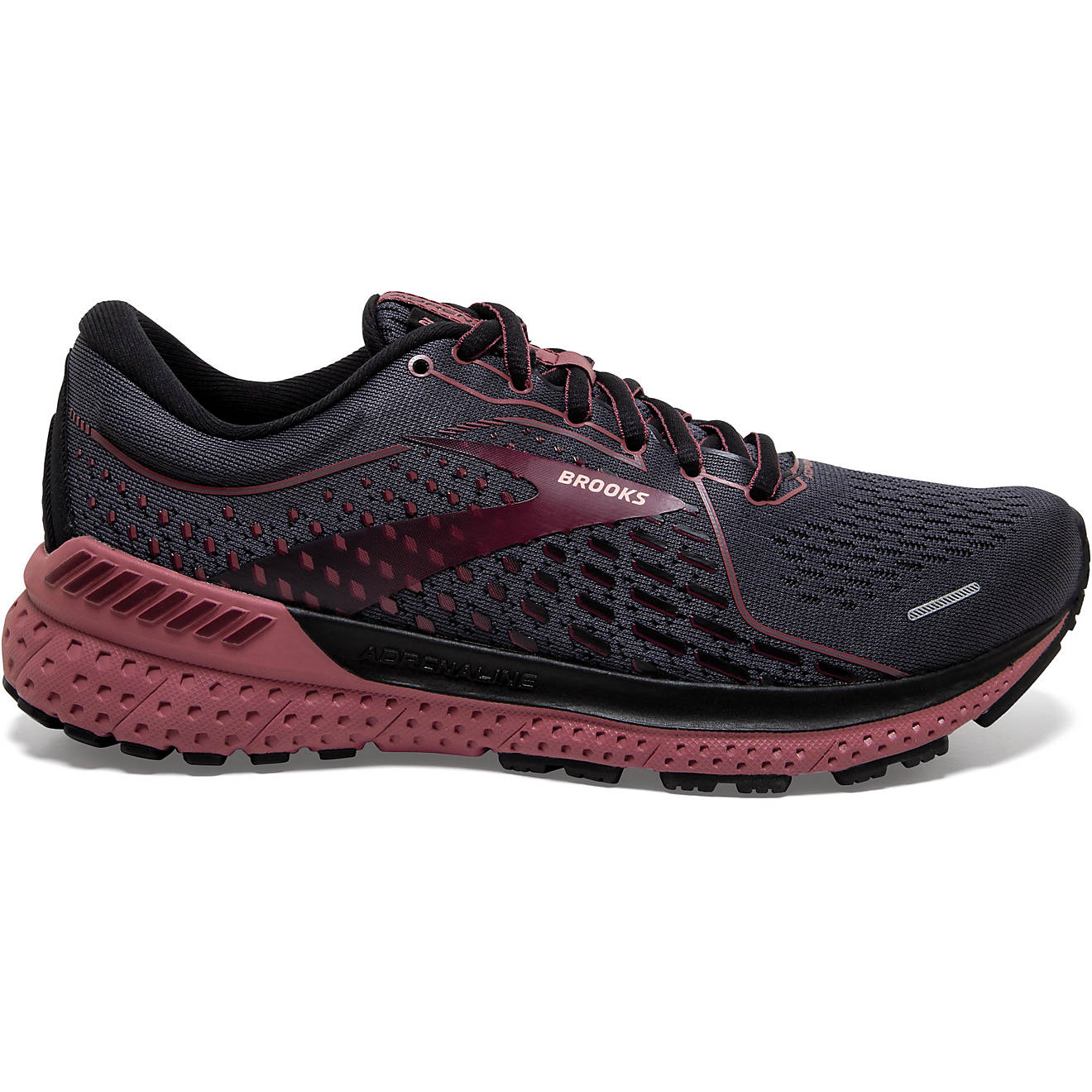 Brooks Women's Adrenaline GTS 21 Black/Burgundy | Laurie's Shoes