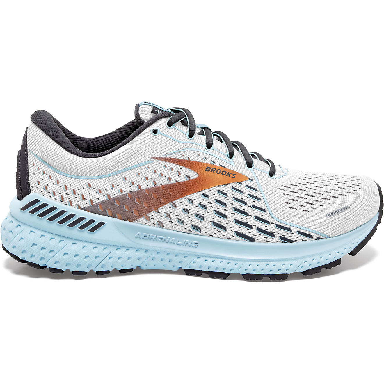 Brooks Women's Adrenaline GTS 21 White/Blue | Laurie's Shoes