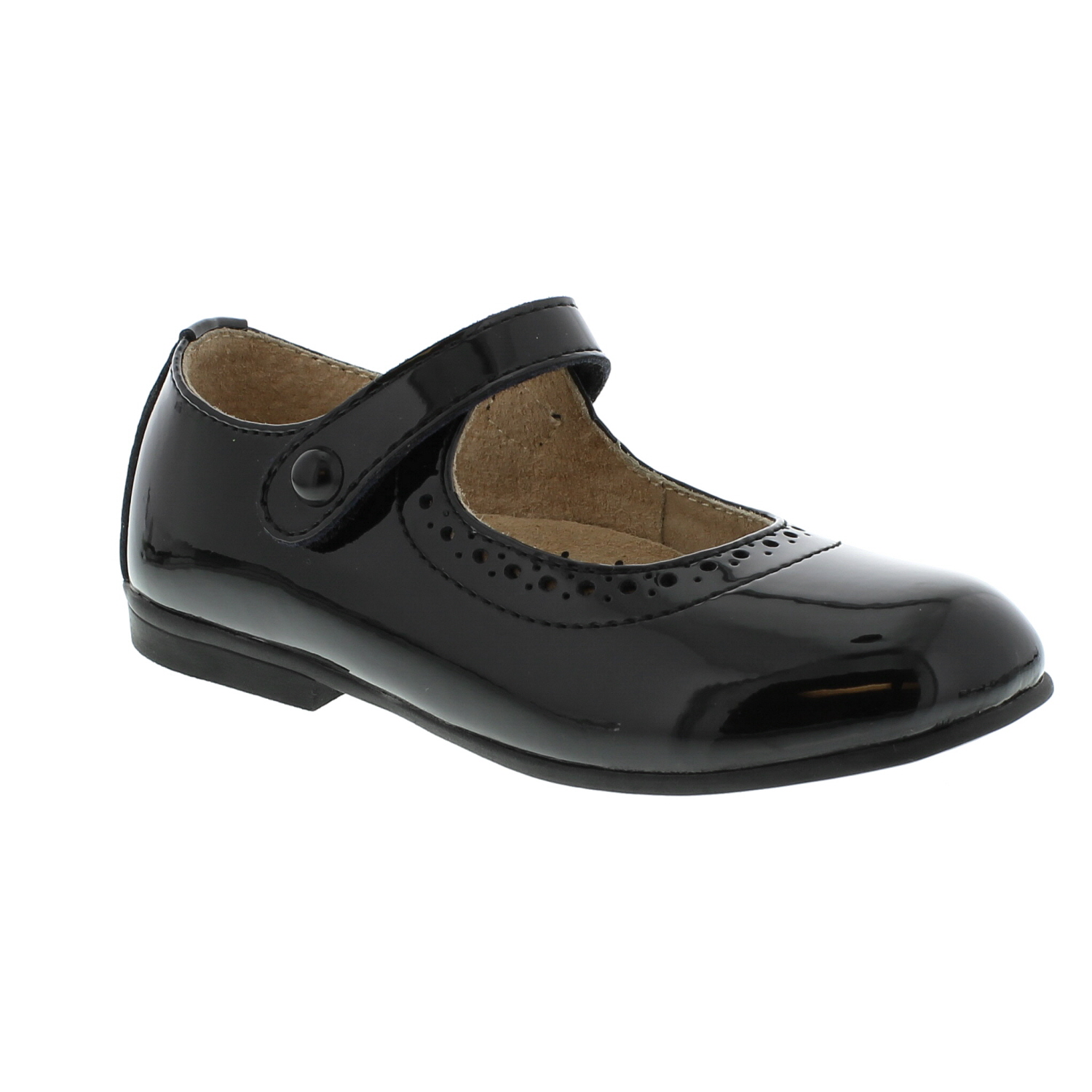 Footmates Kid's Emma Black Leather | Laurie's Shoes